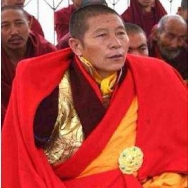 Personal photo of Jampel Wangchuk, senior monk and disciplinarian at Drepung Loseling, obtained by the Central Tibetan Administration Department of Security. Date unknown. 