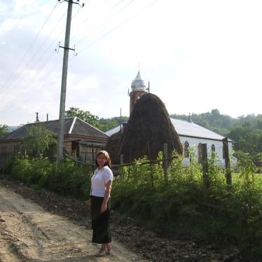 Natasha in a mountain village of Chechnya’s Nozhai-Yurt district, 2008.