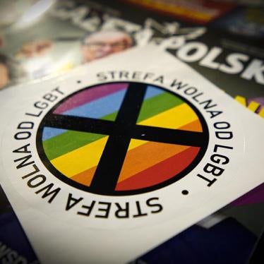 "LGBT-free zone" stickers inside the weekly edition of the conservative Polish Gazeta Polska magazine