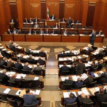 Lebanese members of parliament attend a general parliament discussion in downtown Beirut, Lebanon October 17, 2017