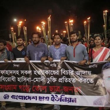 Bangladesh Student Union stage a torch light procession rally to protest the murder of Abrar Fahad, a student of Bangladesh University of Engineering and Technology (BUET), who was allegedly beaten to death by Bangladesh Chhatra League men. 