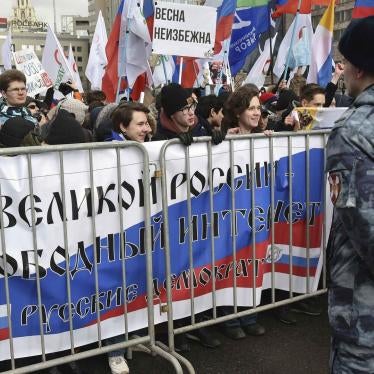 Protest against the RuNet (Russian Internet) isolation in Moscow on March 10, 2019.