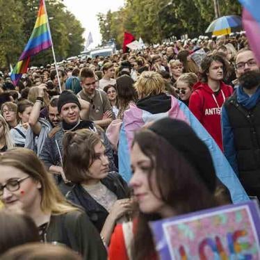 Thousands of people take part in the Equality March in Lublin city, Poland, September 28, 2019.