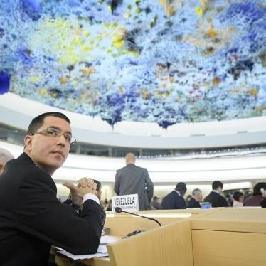 Venezuela's Foreign Minister Jorge Arreaza Montserrat listens during the opening of the 36th session of the Human Rights Council, at the European headquarters of the United Nations in Geneva on September 11, 2017. 