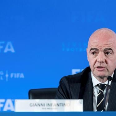 Gianni Infantino, president of FIFA, attends the FIFA Council Meeting, officially announcing the 2021 FIFA Club World Cup will be held in Shanghai, China, October 24, 2019. 