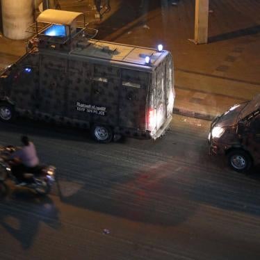 Police vehicles are seen in central Cairo as protesters gather shouting anti-government slogans in Cairo, Egypt September 21, 2019. 