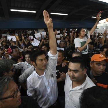 Thailand's Future Forward Party leader Thanathorn Juangroongruangkit gestures as he talks to his supporters during rally in Bangkok, Thailand, Saturday, December 14, 2019. 