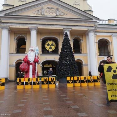 Rashid Alimov’s protest in St. Petersburg against nuclear waste import, December 17, 2019.