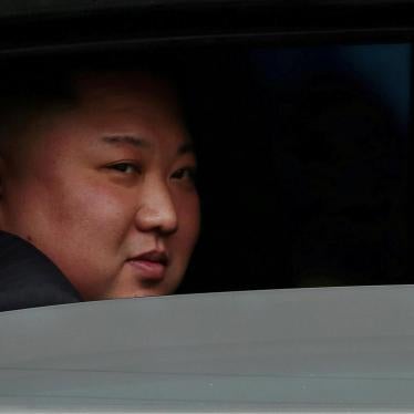 North Korean leader Kim Jong Un sits in his vehicle after arriving at a railway station in Dong Dang, Vietnam, February 26, 2019. 