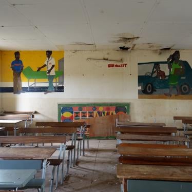 An empty classroom in Senegal
