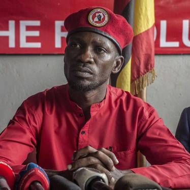 Musician and opposition candidate Robert Kyagulanyi aka Bobi Wine during a press conference in Kampala, Uganda, October 1, 2019.