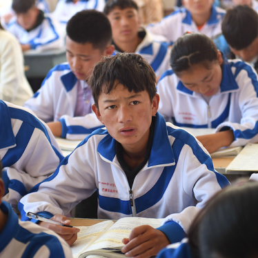 Tibetan students in a classroom
