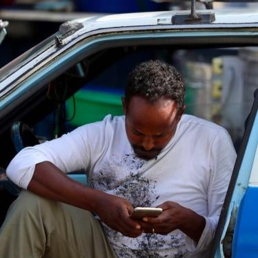 Mimiyo Fikadu, 38, taxi driver, browses through the internet using his Ethio-telecom service as he waits for his customers in Addis Ababa, Ethiopia, November 12, 2019. REUTERS/Tiksa Negeri