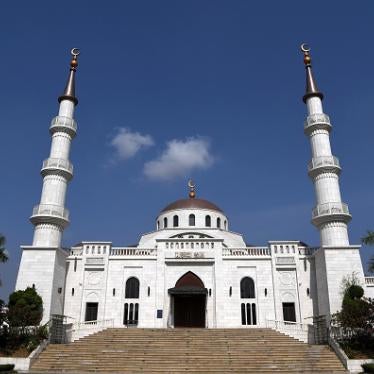 The empty Al-Serkal Mosque in Phnom Penh on March 19, 2020.  The Cambodian government has banned all religious gatherings in the country in an effort to contain the spread of the COVID-19 coronavirus.  