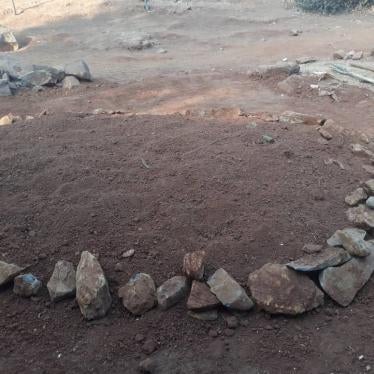 One of  four graves where civilians killed by security forces in Ngarbuh 3 on February 14 2020 were buried. @Private, February 15 2020, Ngarbuh 3.