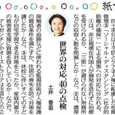 東京新聞・中日新聞 2020年5月1日
