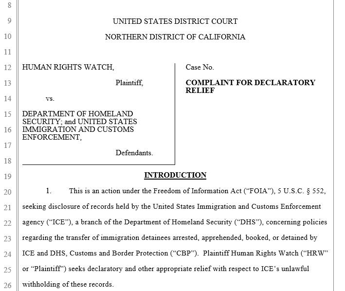 EE.UU.: demanda contra el gobierno por no revelar información migratoria bajo FOIA